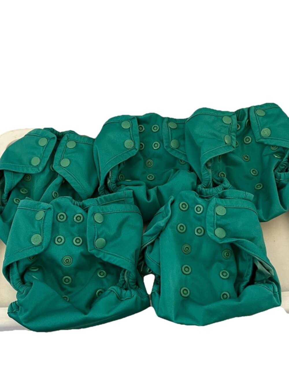 Rumparooz Cloth Diaper Lot 5 One Size Baby Newborn Teal Green Snap Covers
